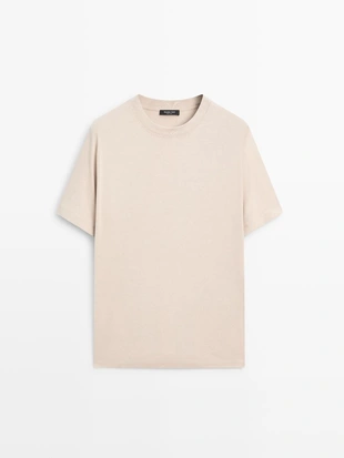 Футболка из хлопкового микса с коротким рукавом- Заказать в России