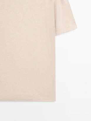 Футболка из хлопкового микса с коротким рукавом- Заказать в России