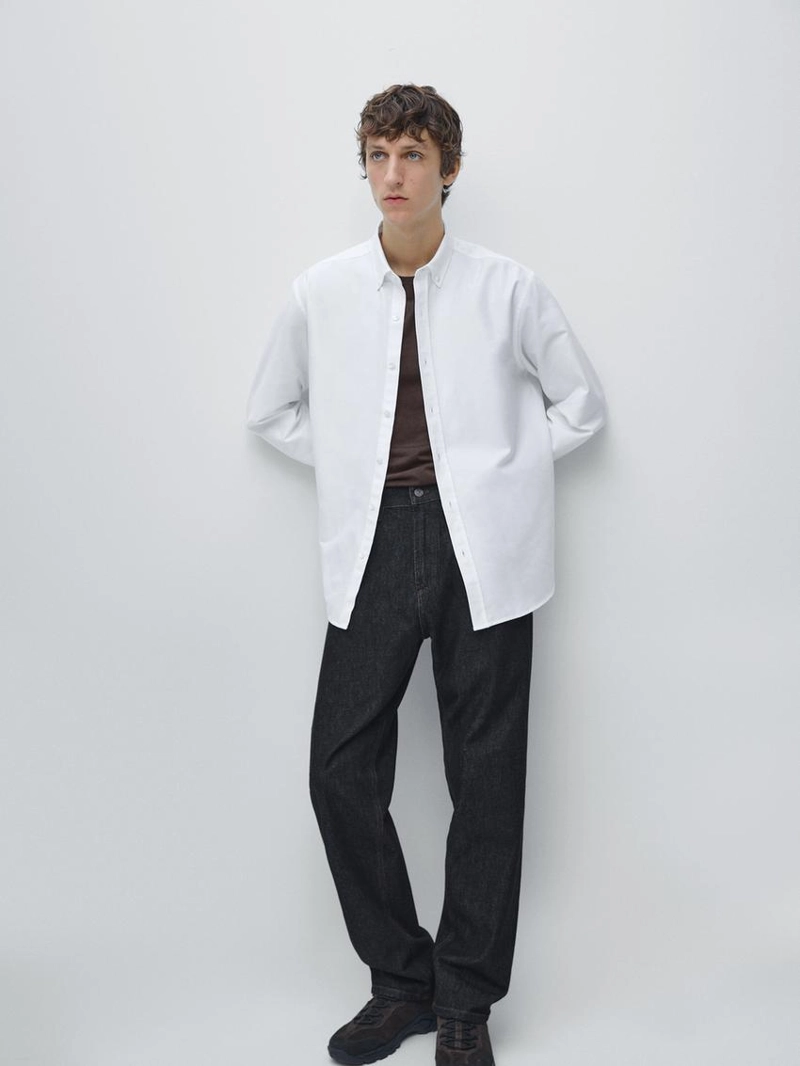 Рубашка из 100% хлопка оксфорд