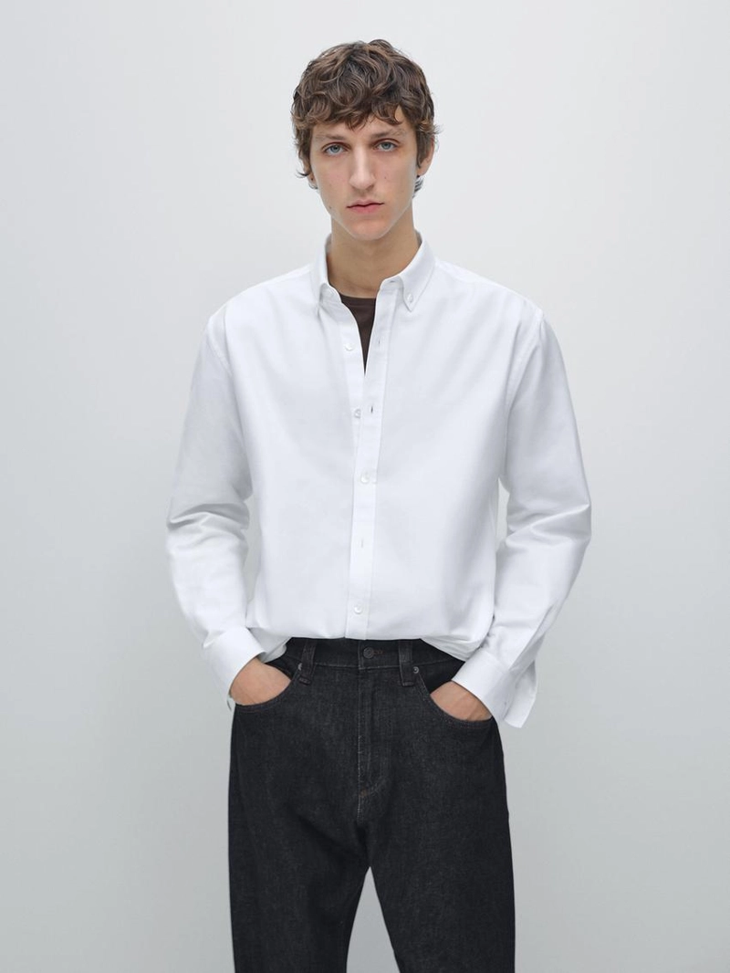 Рубашка из 100% хлопка оксфорд