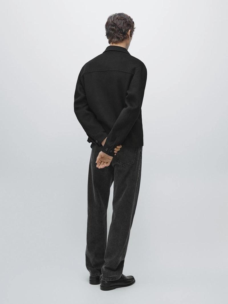 Короткая рубашка из шерстяной смеси