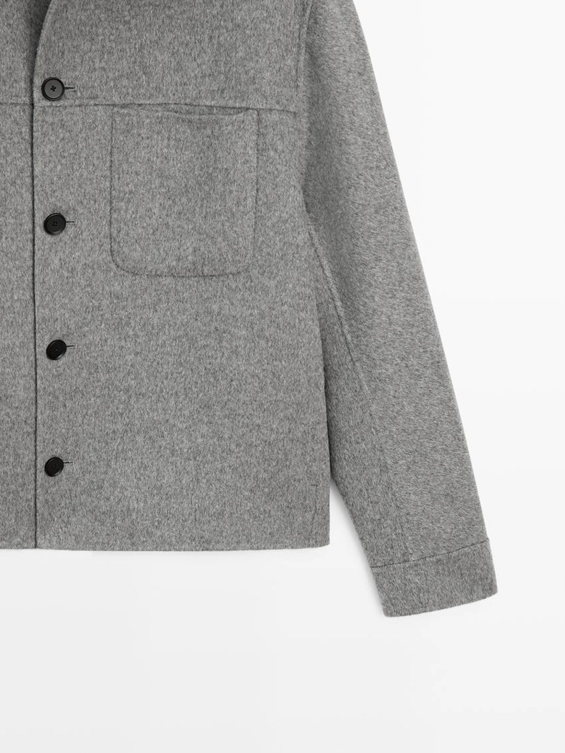 Рубашка из шерстяной смеси с карманами