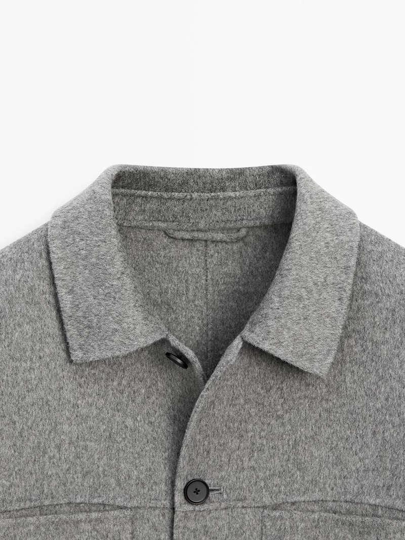 Рубашка из шерстяной смеси с карманами