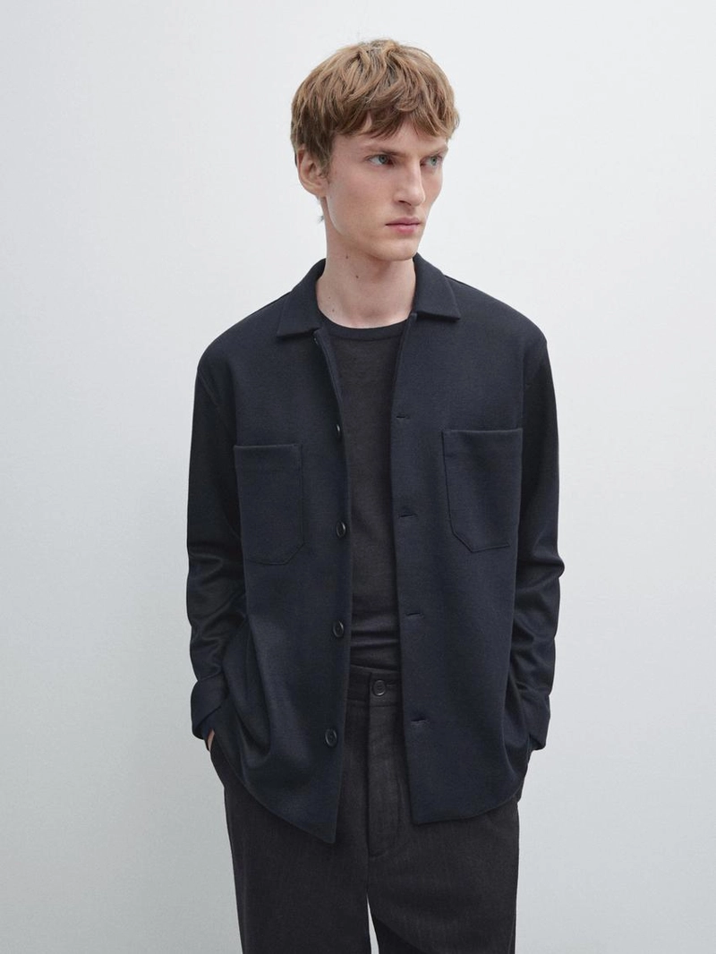 Рубашка-овершерт с пуговичными карманами