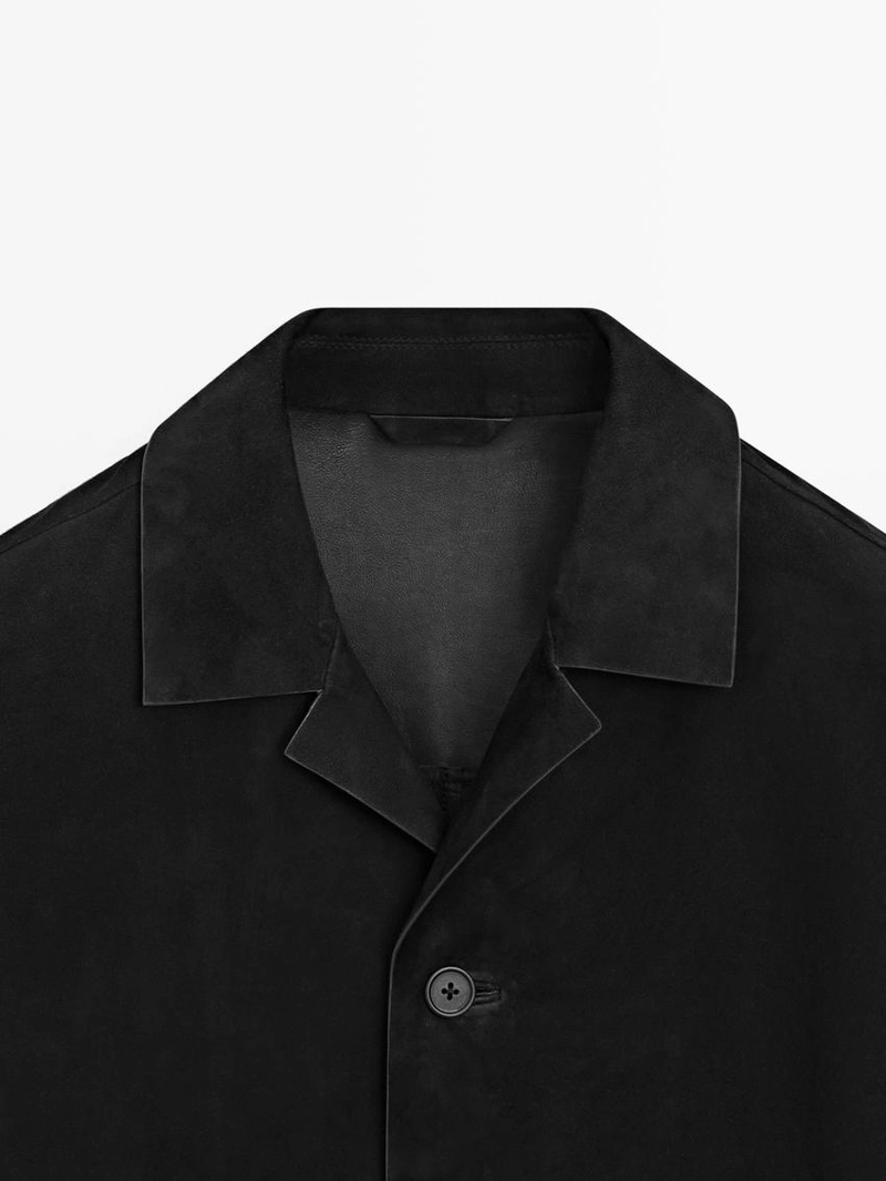 Куртка из замши с карманами