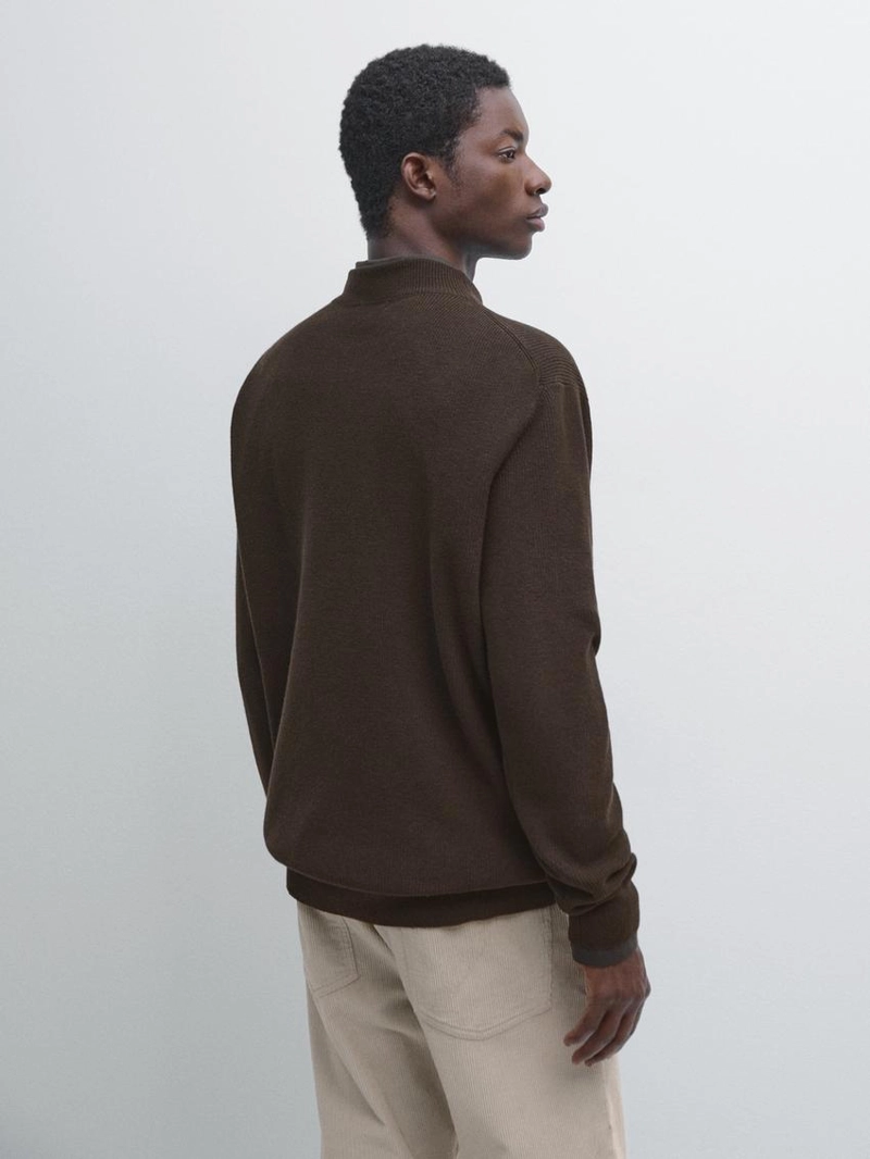 Вязанный свитер из хлопкового микса с макдональдом