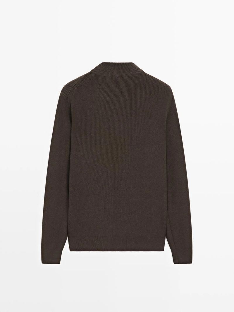 Вязанный свитер из хлопкового микса с макдональдом