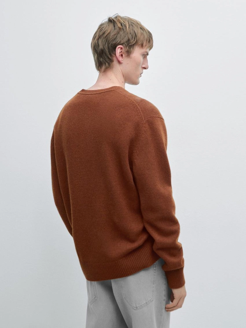 100% шерстяной свитер с v-образным вырезом