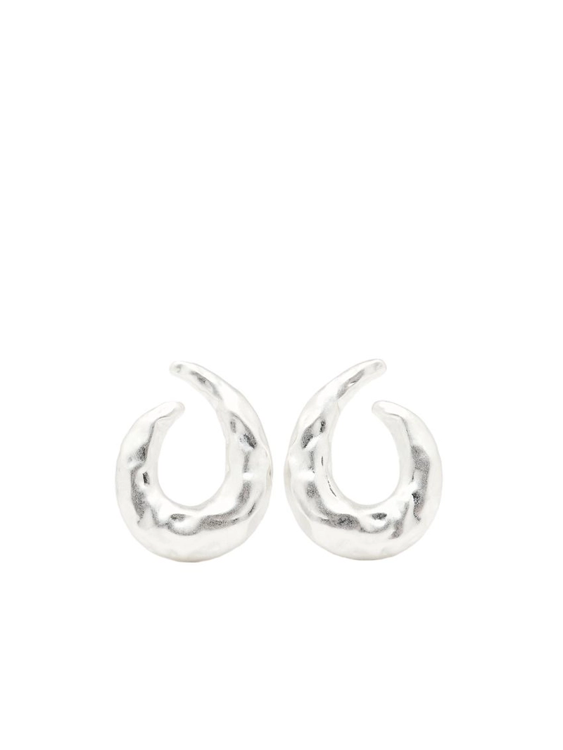 Серьги обтекаемой формы с текстурой