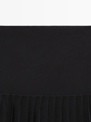 Юбка миди с боковыми складками- Заказать в России