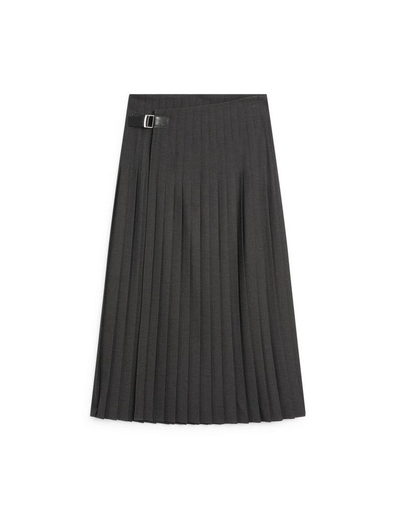 Плиссированная юбка миди с аппликацией