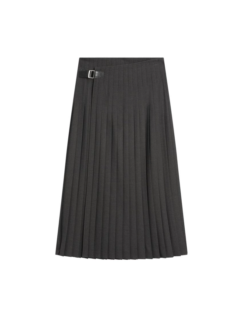 Плиссированная юбка миди с аппликацией