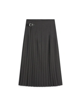 Плиссированная юбка миди с аппликацией- Заказать в России