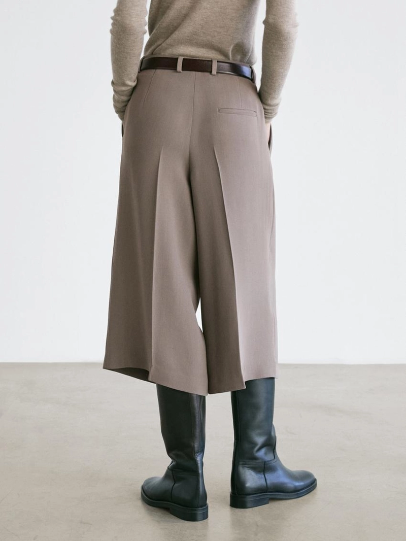 Потрясающие длинные широкие бермуды на завышенной талии