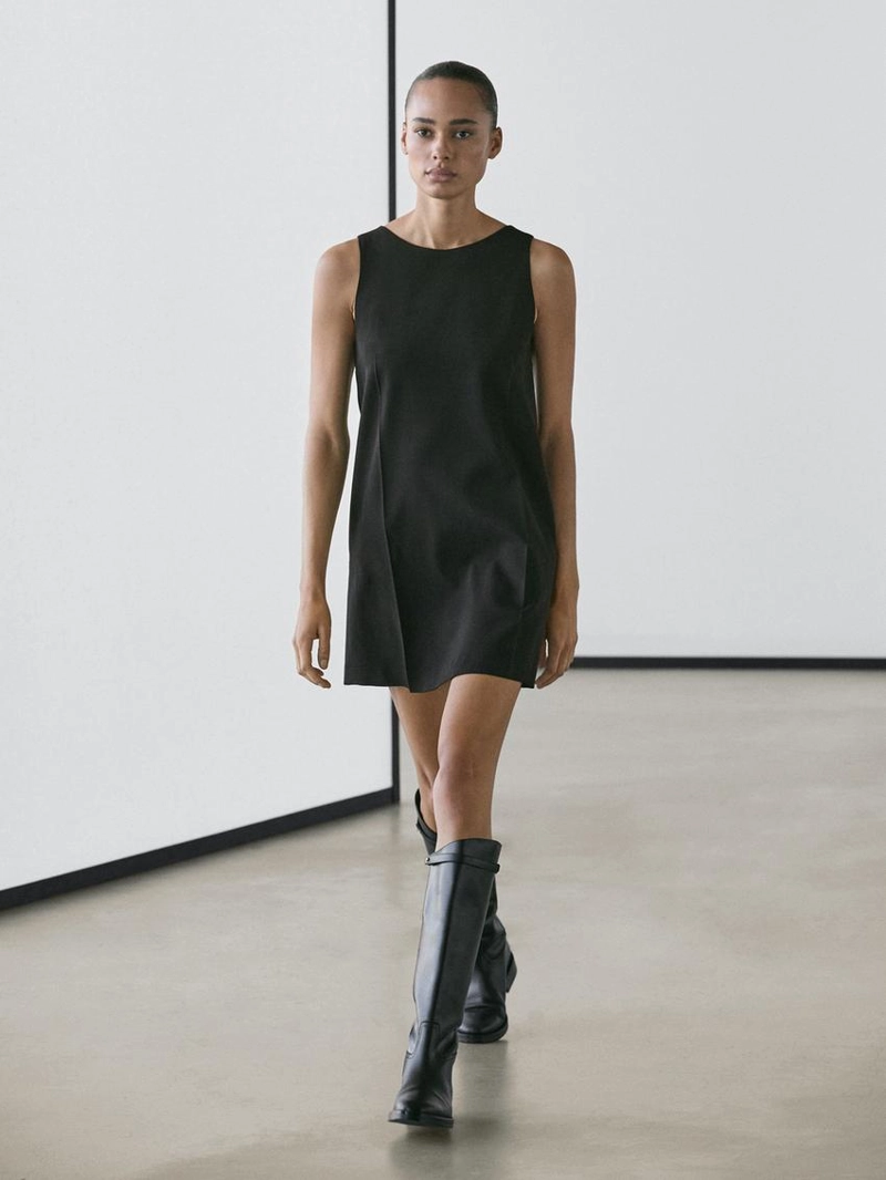 Мини-платье из шерстяной смеси