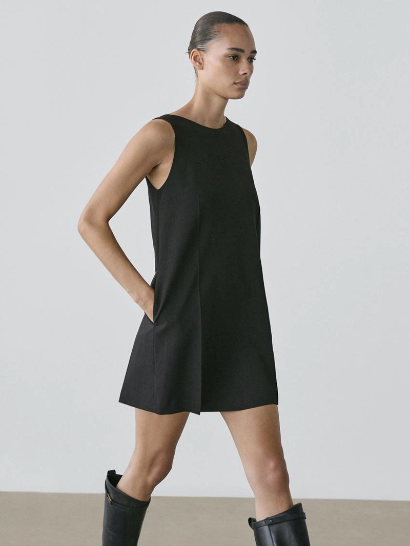 Мини-платье из шерстяной смеси