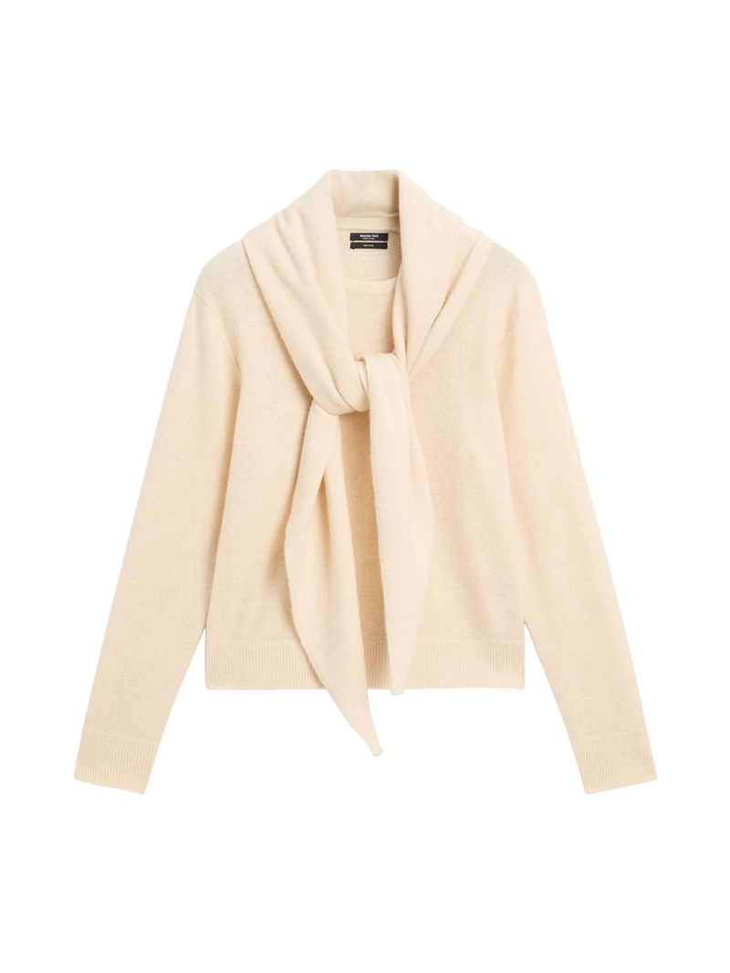 Трикотажный свитер с деталями шарфа