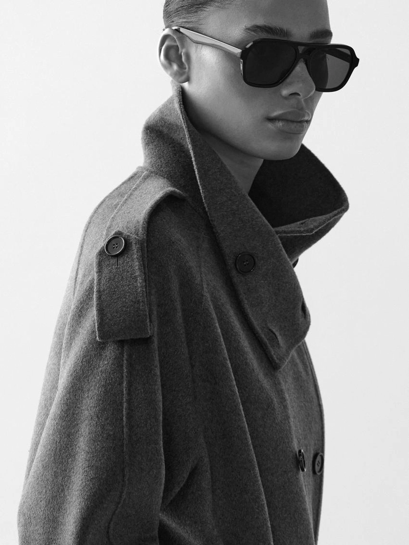 Пальто до середины икры из шерстяной смеси с поясом