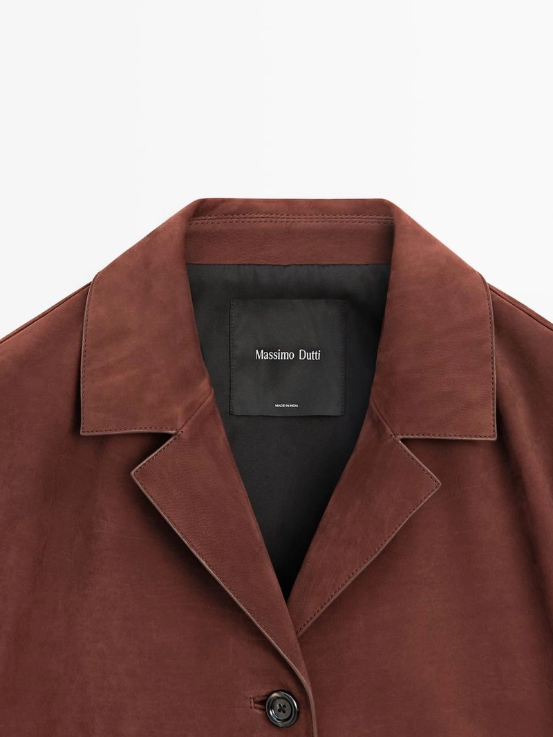 Пиджак с лацканами из замши