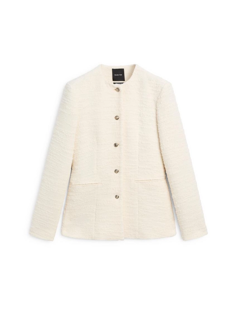 Пиджак с украшенными пуговицами и текстурой из шерсти