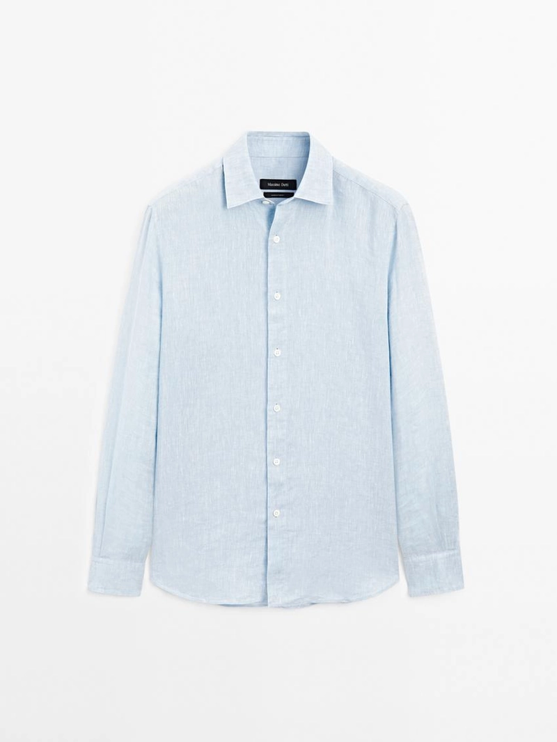Рубашка из 100% льна в стиле slim fit