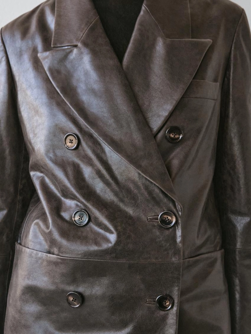 Жакет из овечьей кожи с покрытием нубук - studio