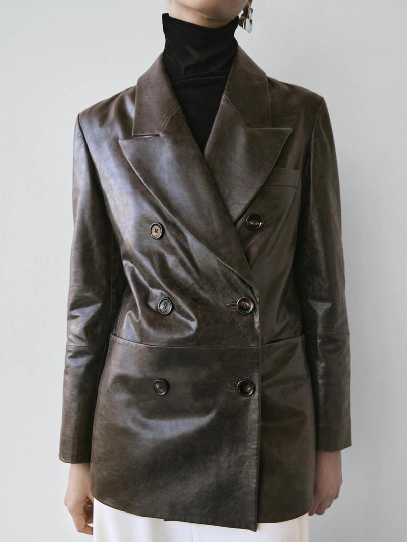 Жакет из овечьей кожи с покрытием нубук - studio