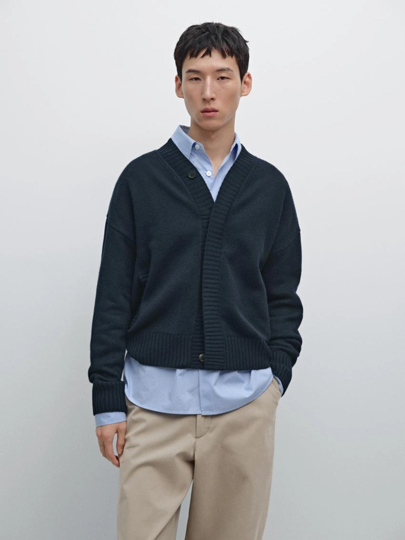 Кардиган с v-образным вырезом из шерстяной смеси