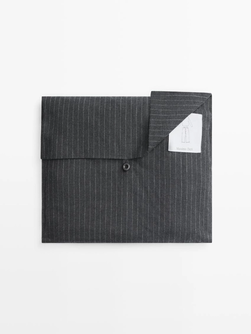 Пижама в полоску из 100% хлопка с длинным рукавом