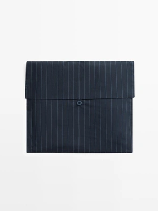 Пижама с коротким рукавом и полосатыми брюками- Заказать в России