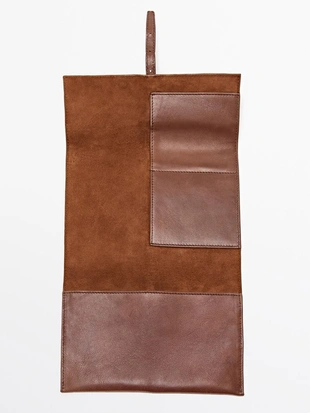 BROWN | 4692/646/722 - Massimo Dutti Кожаный чехол для гаджетов NAPPA