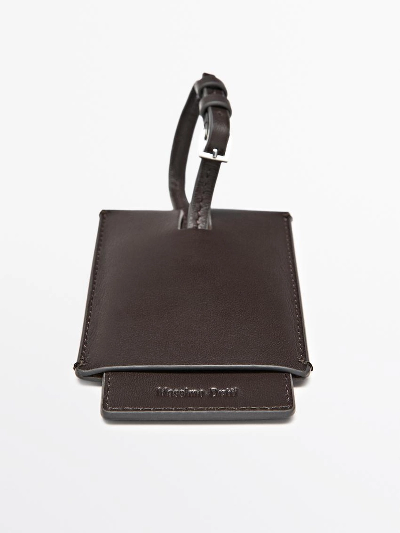 Багажная бирка из натуральной кожи наппа