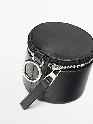 Купить Massimo Dutti Сумка из овечьей кожи с отделкой нубук, с кристаллами