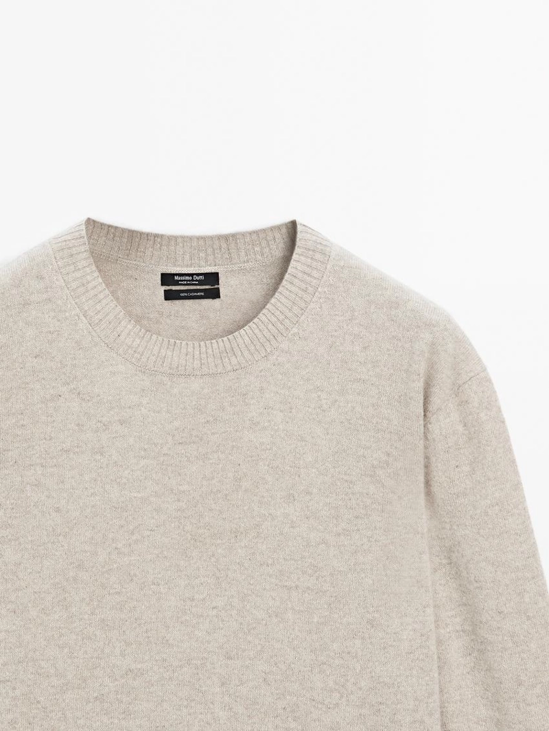 Свитер с круглым вырезом из 100% кашемира