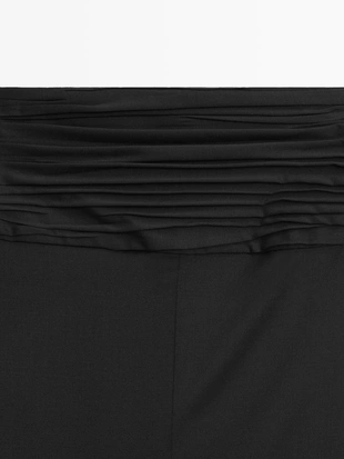 Юбка-карандаш до середины икры с собранной поясной бандажкой - STUDIO- Заказать в России