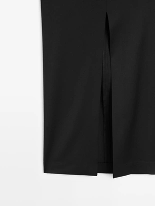 Юбка-карандаш до середины икры с собранной поясной бандажкой - STUDIO- Заказать в России