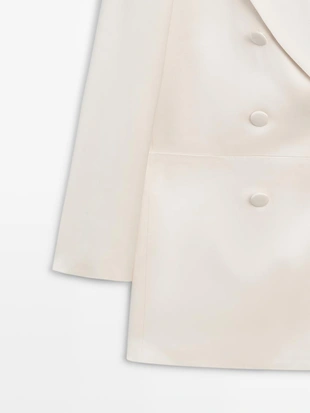 Пиджак из атласа с пуговицами - STUDIO- Заказать в России