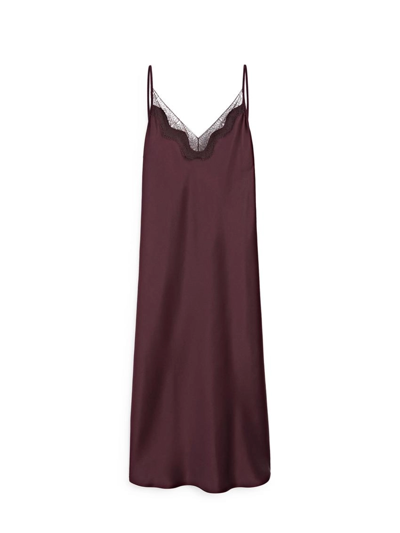 Платье-миди с кружевами