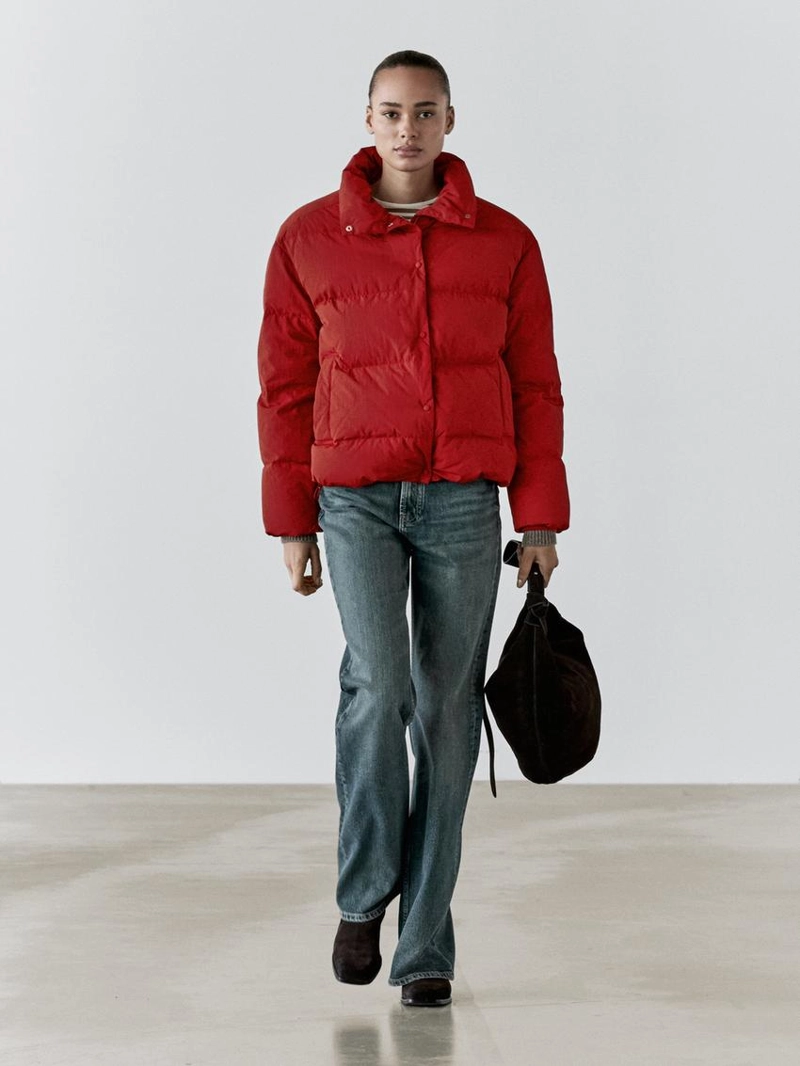 Пуховик с утеплителем из пуха и пера