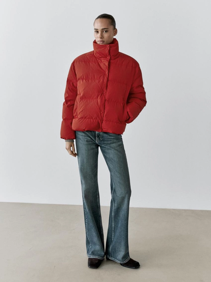 Пуховик с утеплителем из пуха и пера