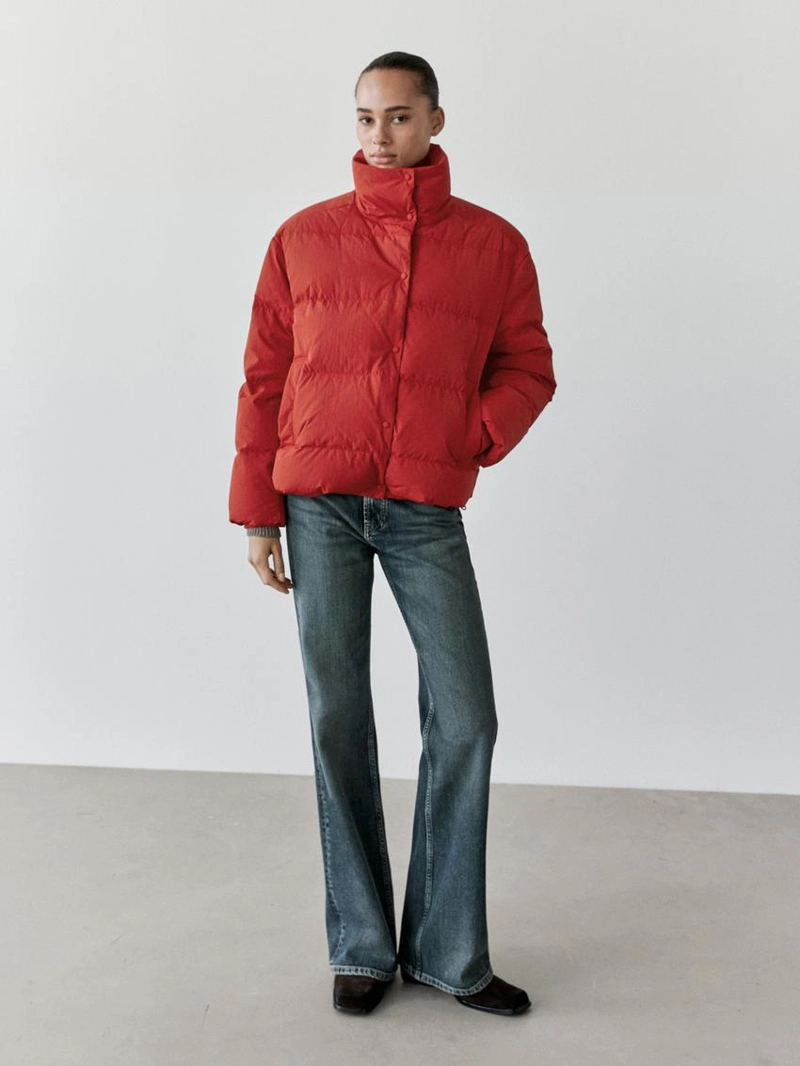 Пуховик с утеплителем из пуха и пера