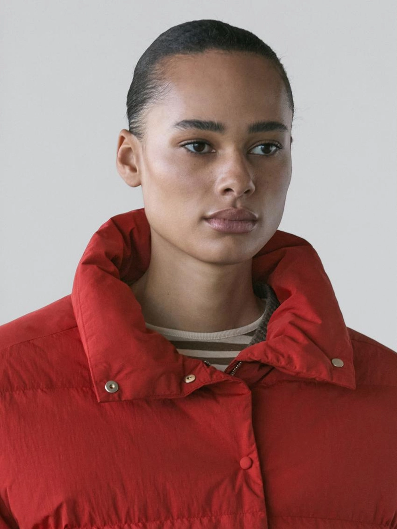 Пуховик с утеплителем из пуха и пера