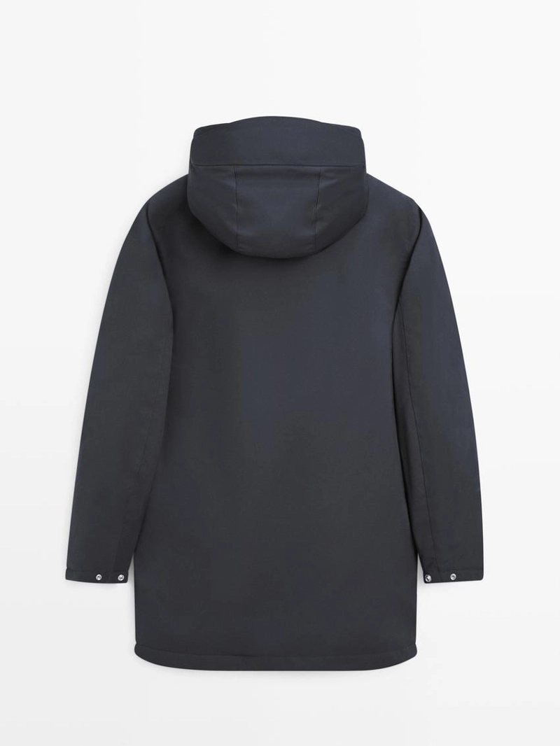 Парка с капюшоном из водоотталкивающего пухового наполнителя