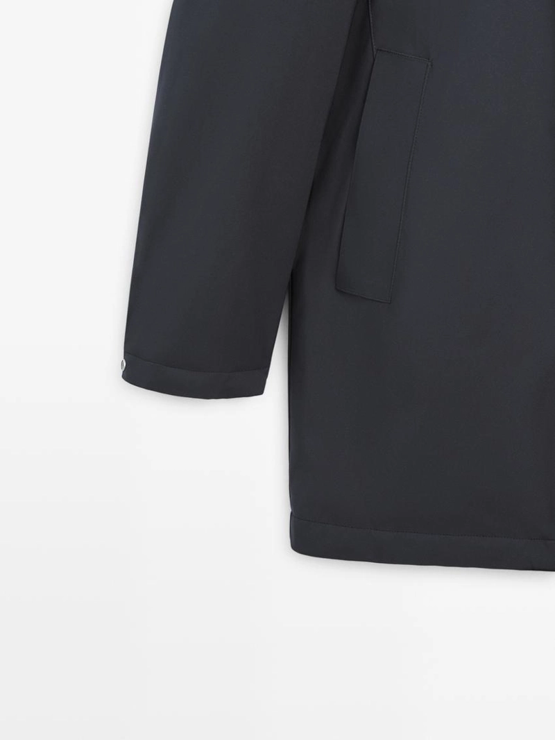 Парка с капюшоном из водоотталкивающего пухового наполнителя