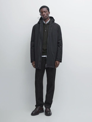 Парка с капюшоном из водоотталкивающего пухового наполнителя- Заказать в России