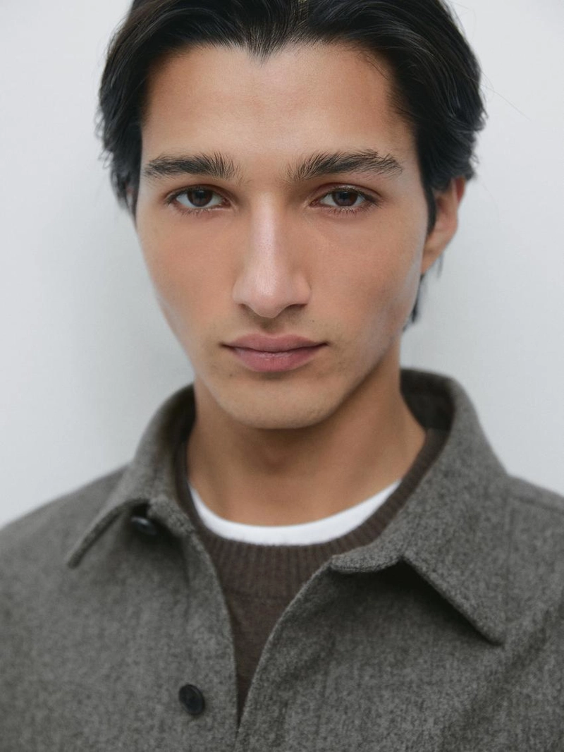 Рубашка-овершерт из шерстяной смеси с карманами