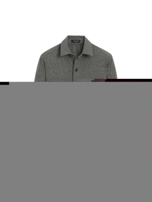 Рубашка-овершерт из шерстяной смеси с карманами- Заказать в России