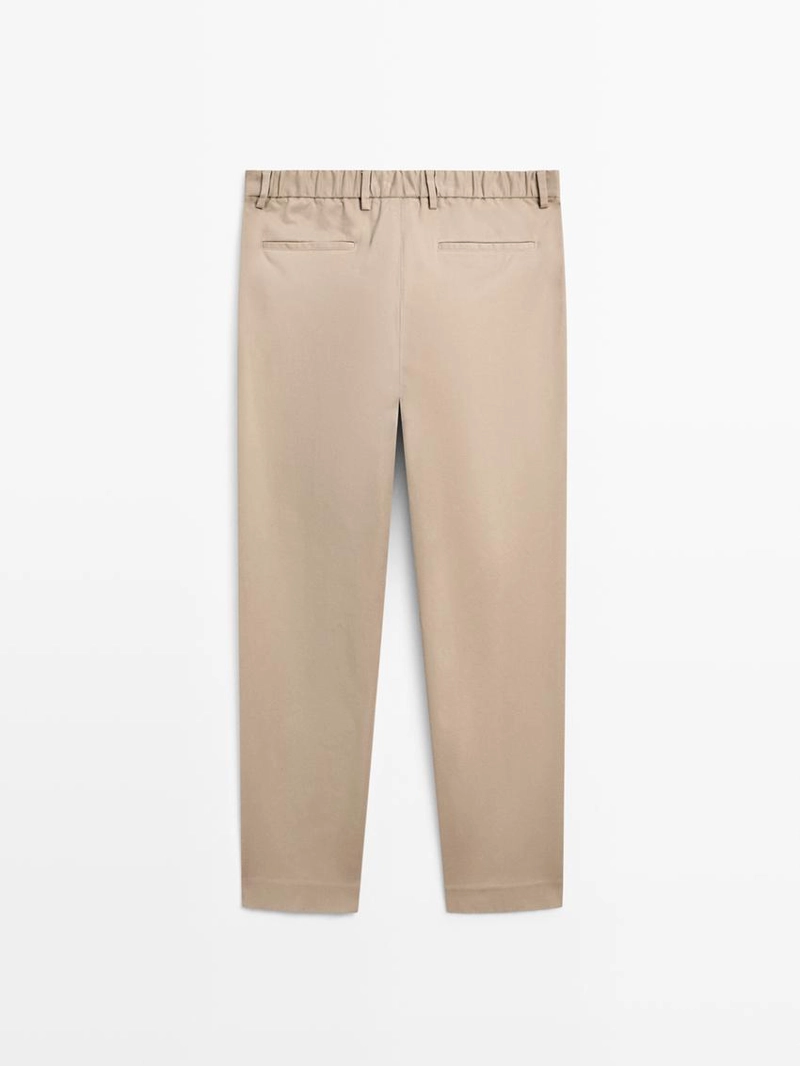 Брюки из смесового хлопка с линиями стрелок