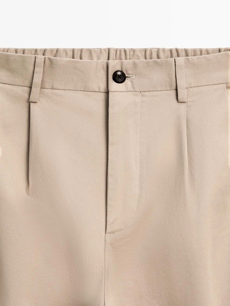 Брюки из смесового хлопка с линиями стрелок