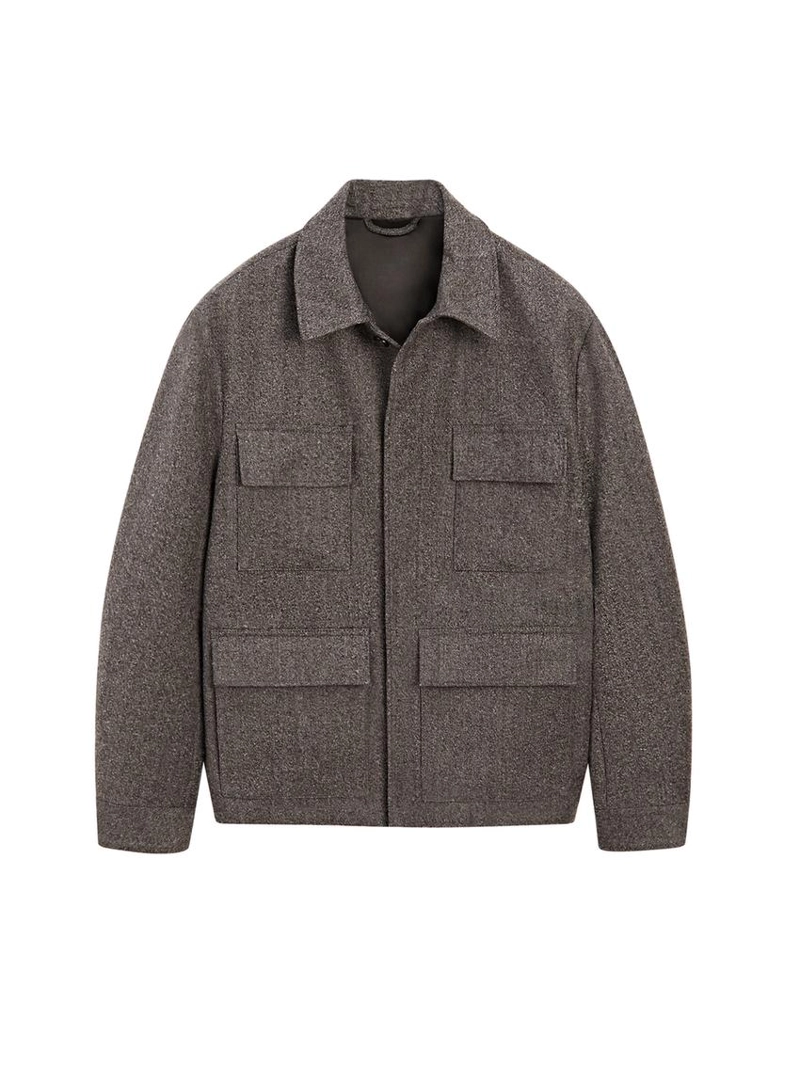 Кардиган из шерстяной смеси в двубортном исполнении